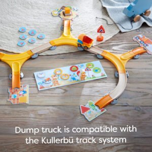 Dump truck is compatible with the Kullerbü track system