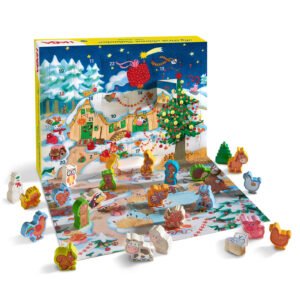 HABA My First Advent Calendar opened with 25 wooden farmyard animals